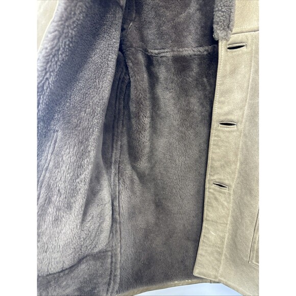 Vintage T.K. VERITABLE PEAU LAINE Leather Coat - Picture 5 of 10